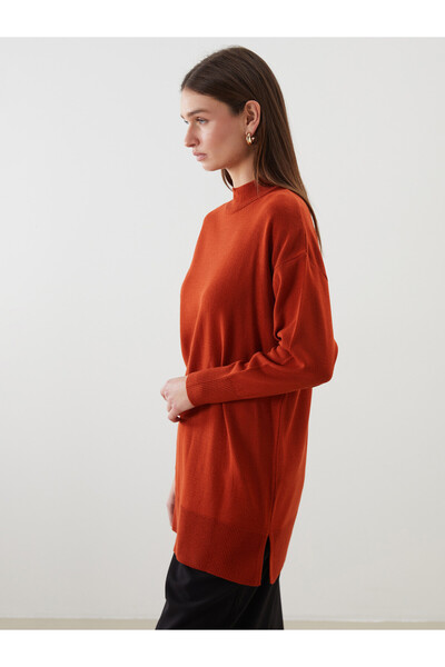 LC Waikiki Alita City Lcw Modest Orange Knitwear Plain Loose & Baggy Women's ...