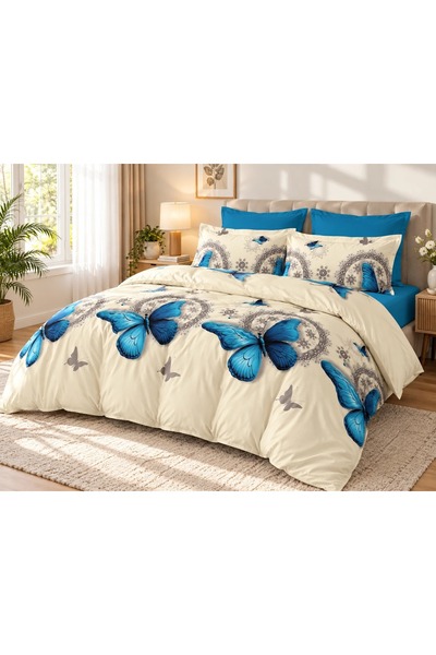 Ralex Lenjerie pat bumbac Finet 6 piese PROMO cu husă saltea 160x200 sau 180x...