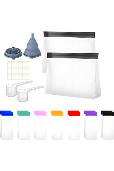 Generic 21 Pcs Protein Powder Travel Container Set, Single Dose Reusable Supp...