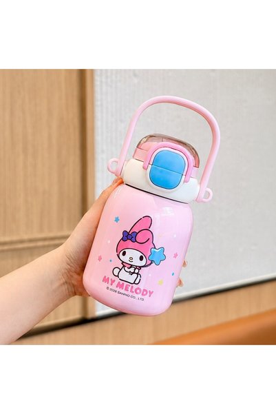 Generic children's thermos cup, high aesthetic stainless steel, cute cartoon ...