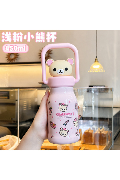 Generic Rilakkuma Insulated Cup for Women, Cartoon Character, Portable with H...