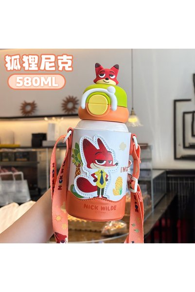 Generic children's thermos cup, high aesthetic stainless steel, cute cartoon ...