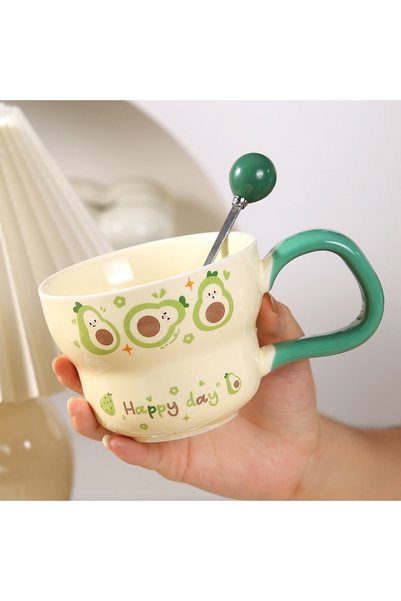Generic كوب فواكه، كوب شرب إفطار أنيق للأزواج، كوب حليب لطيف، كوب قهوة، هدية ...