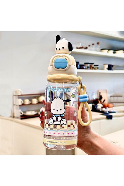 Generic Water Cup Tritan Kidsren's Doll Double Drinking Straw Cup Water Cup S...
