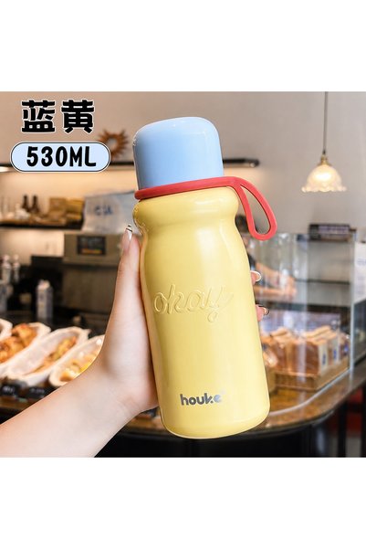 Generic Highly stylish thermos cup for girls, new portable large-capacity sta...