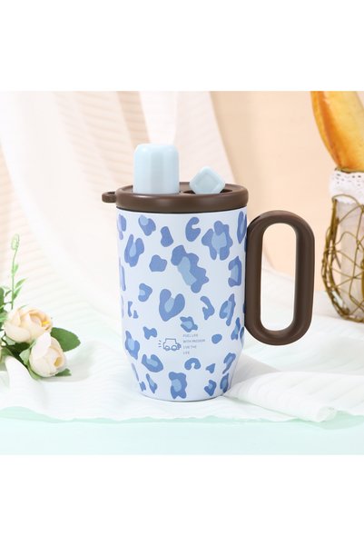 Generic New Stylish Leopard Print Mug with 316 Stainless Steel Handle, Insula...