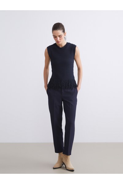 LC Waikiki LCW Vision Navy Blue Straight-Leg Standard & Regular Women's Pants...