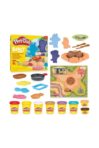 Hasbro Play-Doh: Комплект за игра „Clay Doh Play-Doh Bluey Goes Camping“ (G0229)