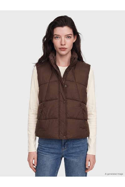 LC Waikiki LCW Comfort Brown Solid Women's Puffer Vest—The ALITA CITY Way
