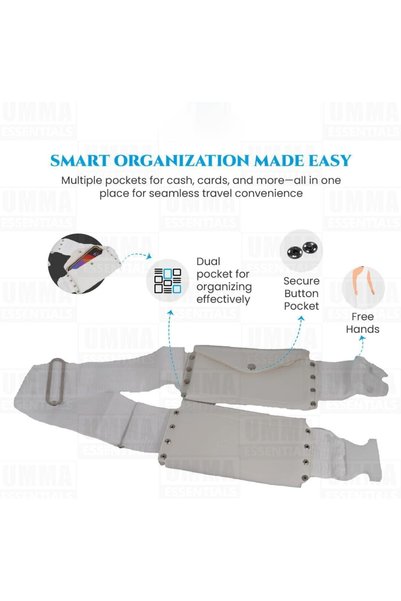 Cheelida Belt Waist Bag Top-Selling Ahram Ihram Belt – Free Size Adjustable, ...