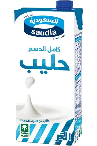 Saudia Whole Milk, 1 Litre