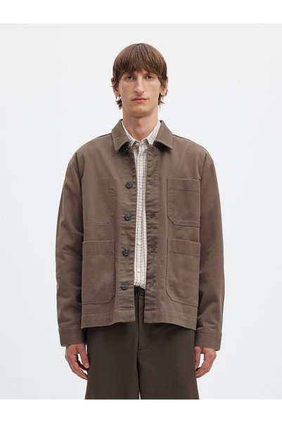 SELECTED Overshirt Twill Patch-Taschen