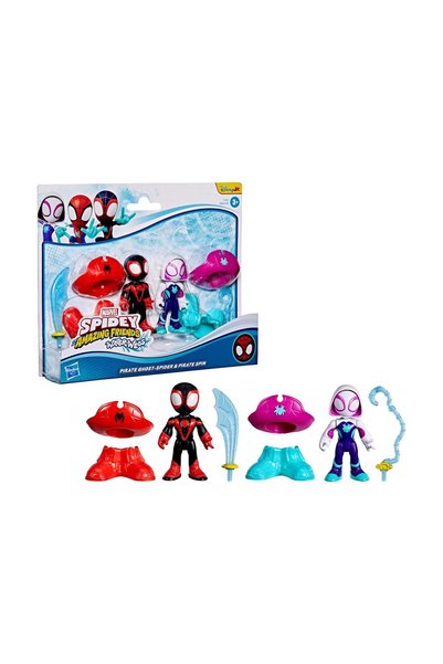 Hasbro Spidey Waterwebs - Set Figurină Păianjenul Fantomă Pirat & Păianjen Pi...