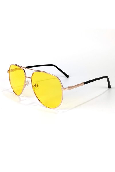 Choice As Show Gold Night Vision Aviation Polarized Sunglasses For Men Women ...