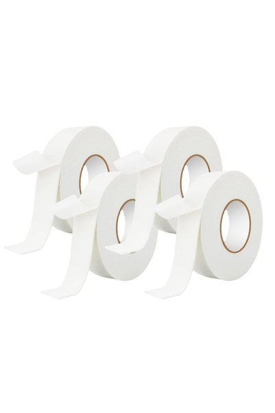 SAHENITEANA 4 Rolls Double Sided White Foam Tape for Home, Office, 1.5cm x 10...