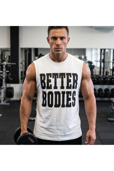 BETTER BODIES توب أبيض بدون أكمام