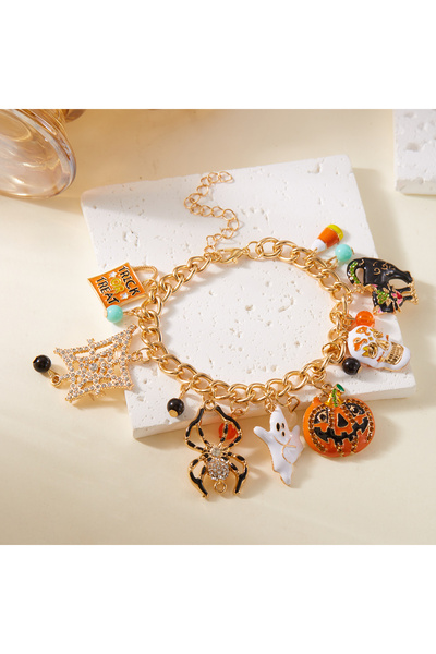 Choice BR24Y0441 Halloween Inlaid Zircon Spider Web Pumpkin Ghost Black Cat S...
