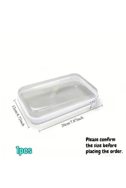 Choice Transparent 1pcs 1-3pcs PET Clear Hard Shell Cosmetic Bag, Waterproof ...