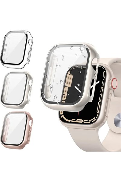 Choice 46mm Series 10 Clear-Starlight-Rose 3 Pack Tempered Glass Cover for Ap...