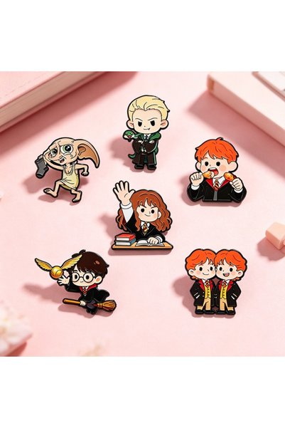 Choice 6pcs Badge 6pcs Set Magic Character Metal Badges Personalized and Crea...