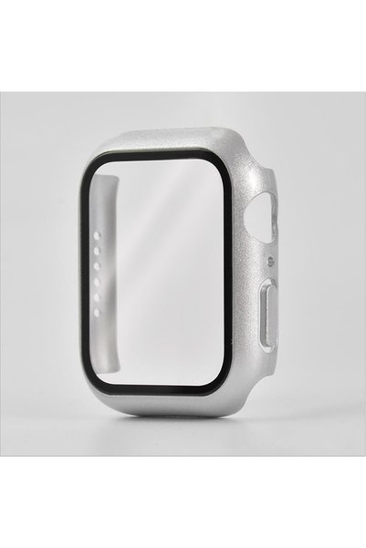 Choice 44mm SILVER Tempered Glass+Cover for Apple Watch Series 42mm 46mm PC B...