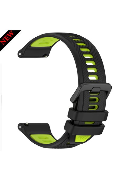 Choice 22mm Universal Black Green 20/22mm Official Strap For Garmin Forerunne...