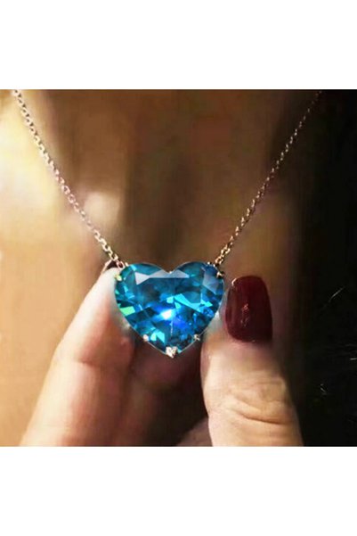 Choice 45cm XL336 Huitan Luxury Big Heart CZ Women Pendant Necklaces Simple V...