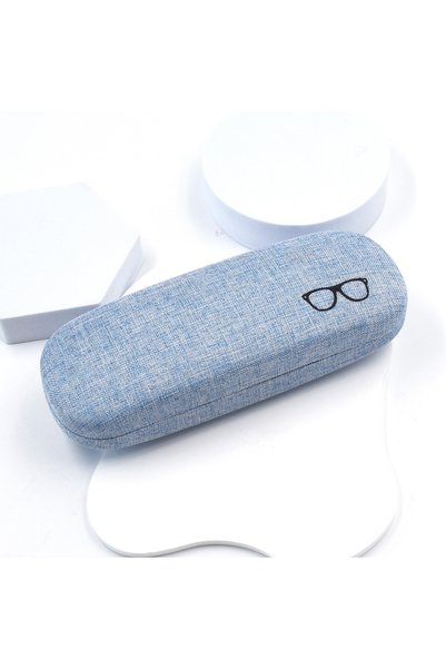 Choice blue Fashion Glasses Case Hard Shell Linen Fabrics Eyewear Cases Cover...