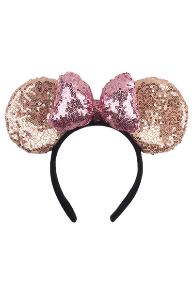 Choice 08 Amusement Park Mickey Headband, Minnie 3D Sequins, Bow Headband, Mi...
