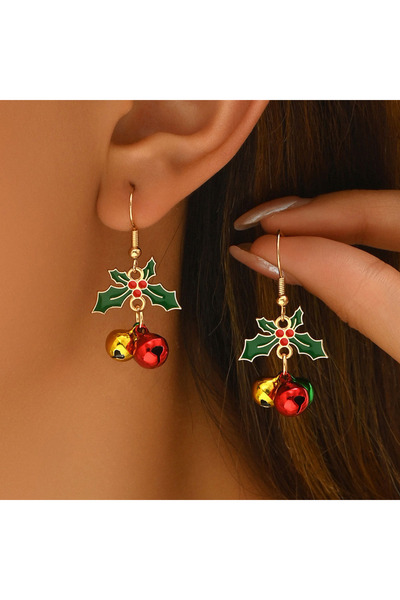 Choice Gold-color Christmas Bell Earrings Vintage Style Creative Holiday Gift...
