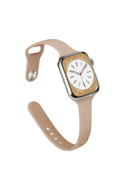 Choice 38mm 40mm 41mm 35 milk tea Slim Silicone strap for Apple watch ultra 4...