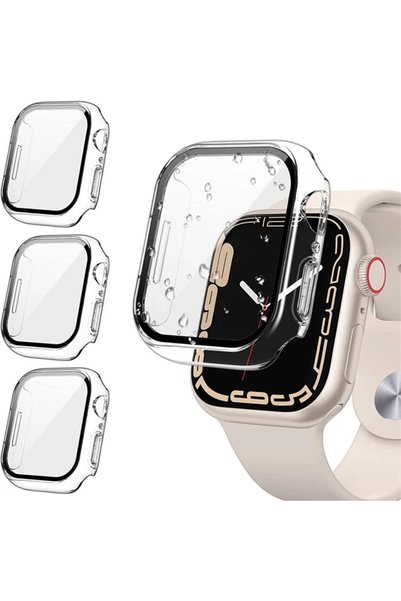 Choice 46mm Series 10 Clear-Clear-Clear 3 Pack Tempered Glass Cover for Apple...