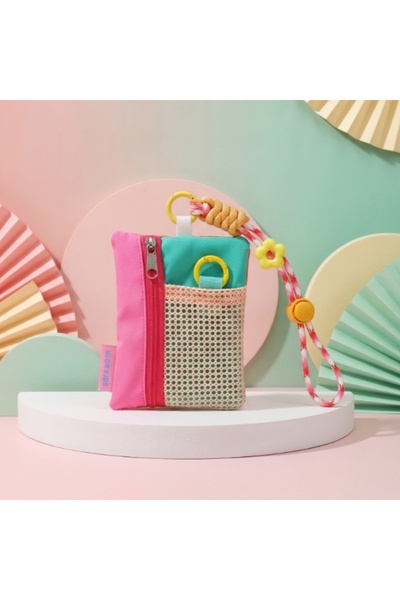 Choice Pink New Mini Wallet Dopamine Coin Purse for Women Multifunctional ID ...