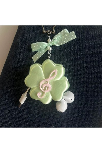 Choice No specifications Wired Earphone Storage Keychain 3D Printed Lucky Fou...
