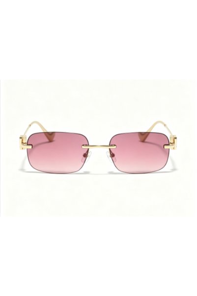 Choice Double Pink Luxury‑inspired Designer Square Sunglasses for Women, Holl...