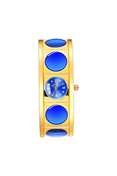 Choice Gold-Blue YaLaLuSi Fashionable Ladies’ Adjustable Ring Bracelet Watch ...