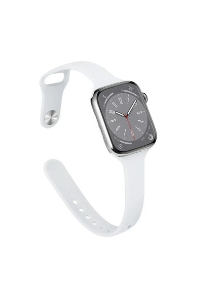 Choice 42mm 44mm 45mm 49mm 14 white Slim Silicone strap for Apple watch ultra...