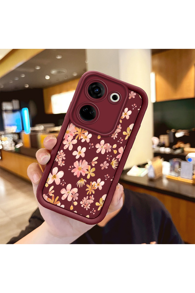 CHICASELUX غطاء هاتف عالي الجودة متوافق مع هاتف Tecno Camon 20، بتصميم زهور م...