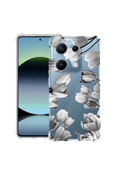 bestcase Husă Anti Shock Case For OPPO Reno16 Pro, Floral - Black Tulip, Prot...