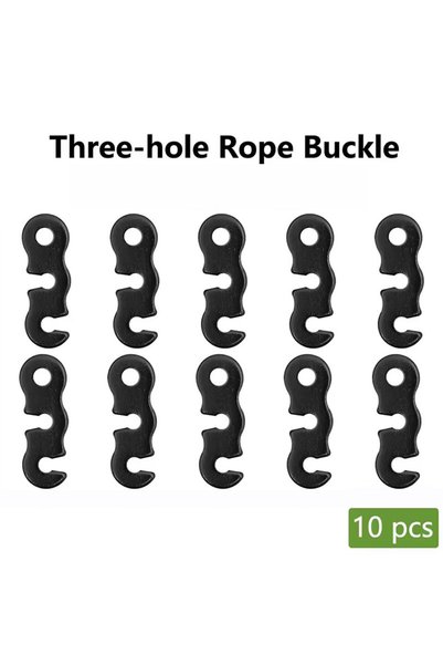 Choice Black 10Pcs 10 Pcs of Tent Rope Adjuster S-type Tensioner Fixing Devic...