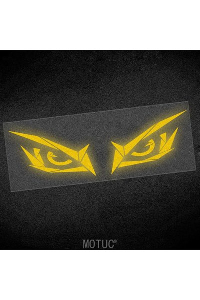 Choice 22x6.7cm (EYJ05) Reflective-Yellow 1Pair Creative Reflective Monster E...