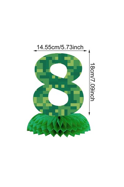 Choice Olive Green Game Theme Birthday Party Supplies Kids Digital Table Topp...