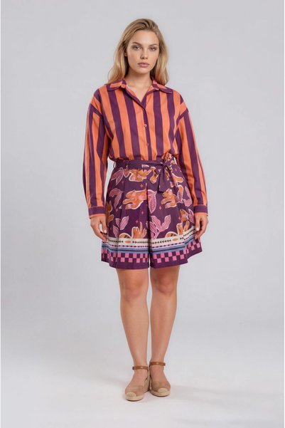 Marilyn Boutique Βερμούδα Βαμβακερή Εμπριμέ