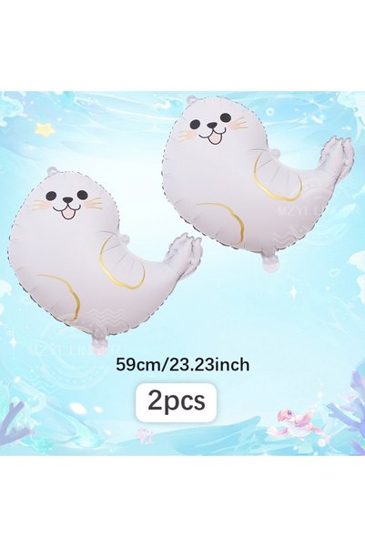Choice Other seal Cartoon Seahorse Shark Balloon Jellyfish Starfish Foil Ball...