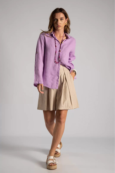 Marilyn Boutique Βερμούδα Ρίγες Πιέτες