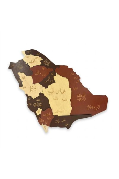 OEMS Wooden Wall Map of Saudi Arabia