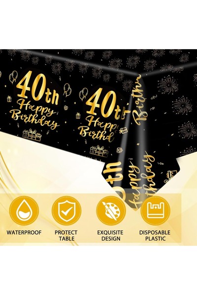 Choice Black Gold-40 1Pc Black Gold 18Th 21St 30Th 40Th 50Th 60Th 70Th Birthd...