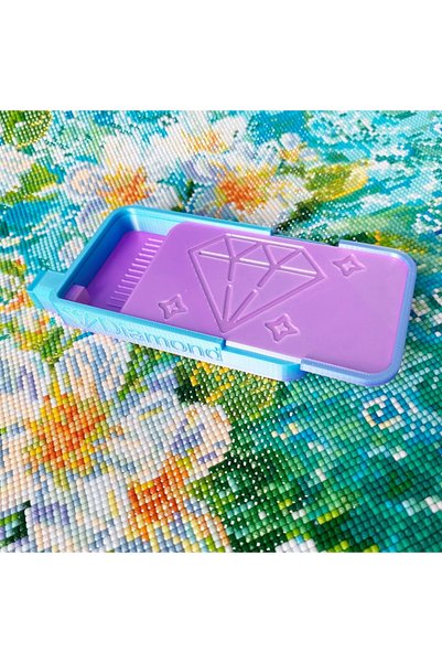 Choice bluish purple 11 Colors Multi-functional Diamond Painting Tray Storage...