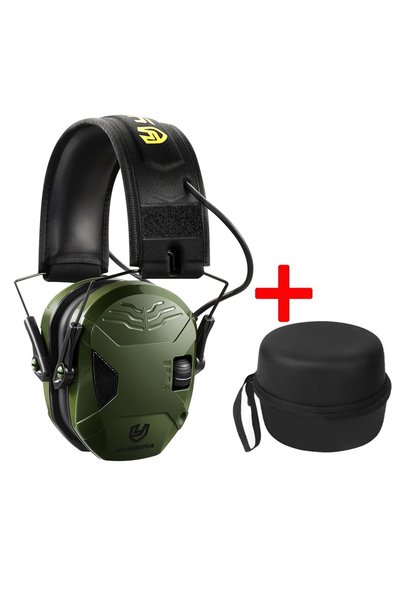 Choice Green with case Earmuffs Active Headphones for Shooting Electronic Hea...