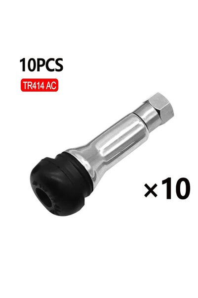 Choice 10Pcs TR414 TR413/414 Chrome Aluminium Tubeless Tyre Valve Stem Cap Sn...